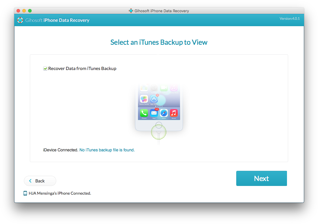 Gihosoft Iphone Data Recovery Will Start Scanning Your (1112x784), Png Download