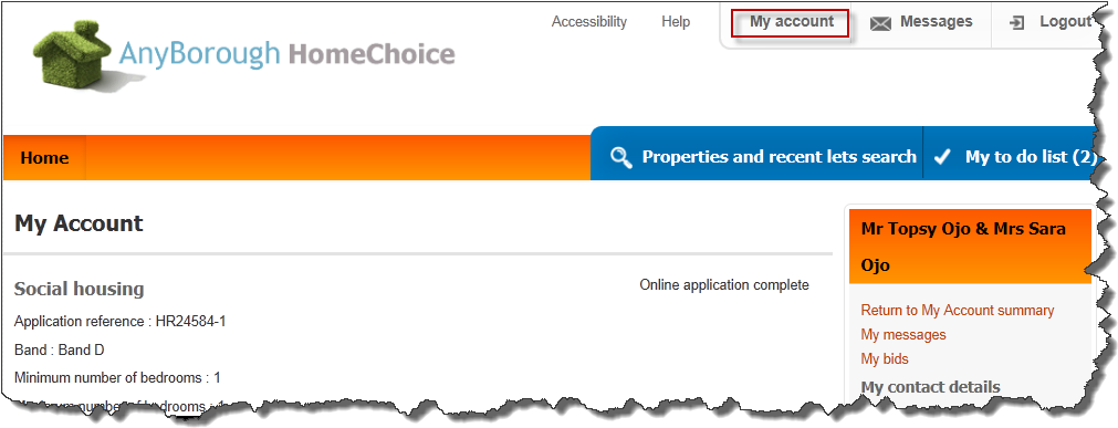 Image Of Position Of My Account Link (1032x405), Png Download