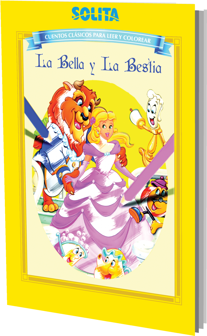Cuento La Bella Y La Bestia Para Colorear (1200x1200), Png Download