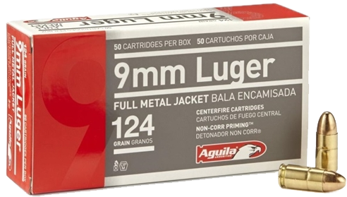 Aguila 9mm Luger 124gr (600x600), Png Download