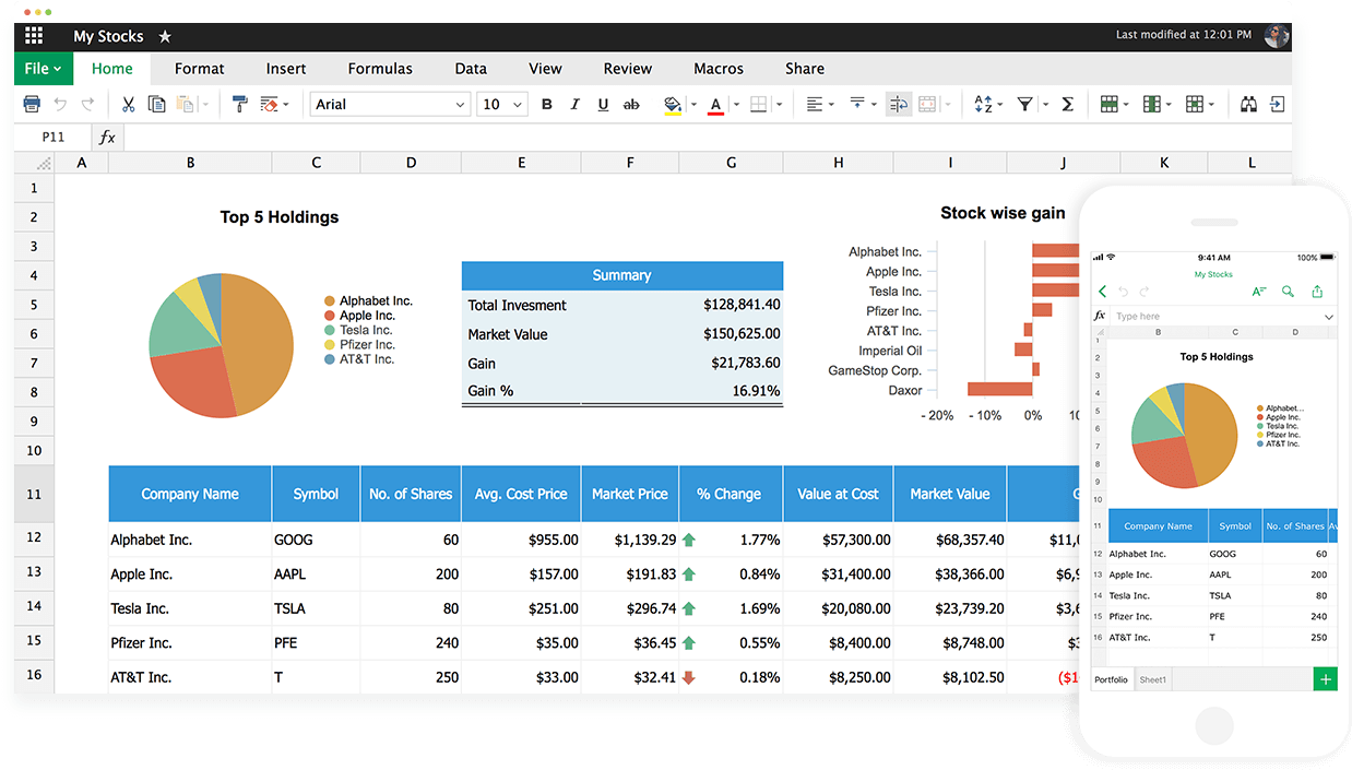 Zoho Sheet Dashboard Webpage (1280x710), Png Download