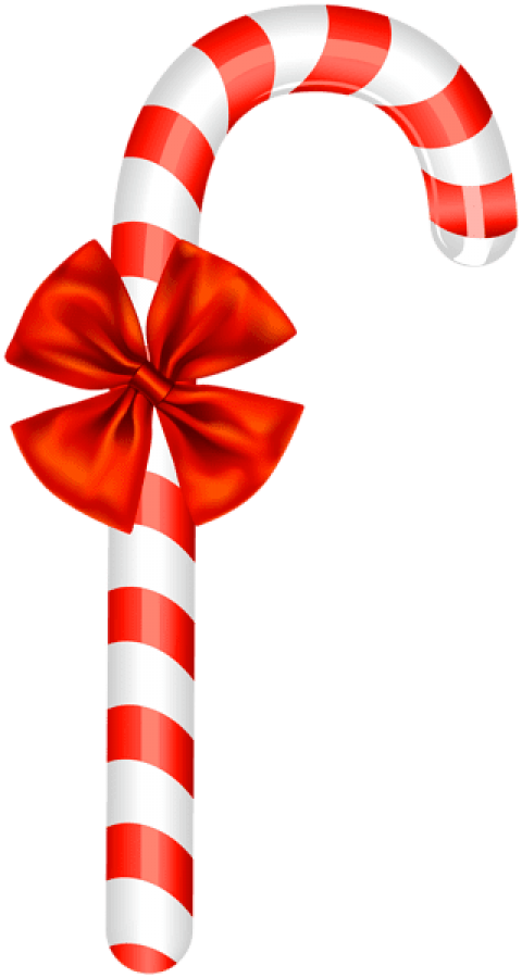 Free Png Candy Cane With Bow Png (480x900), Png Download