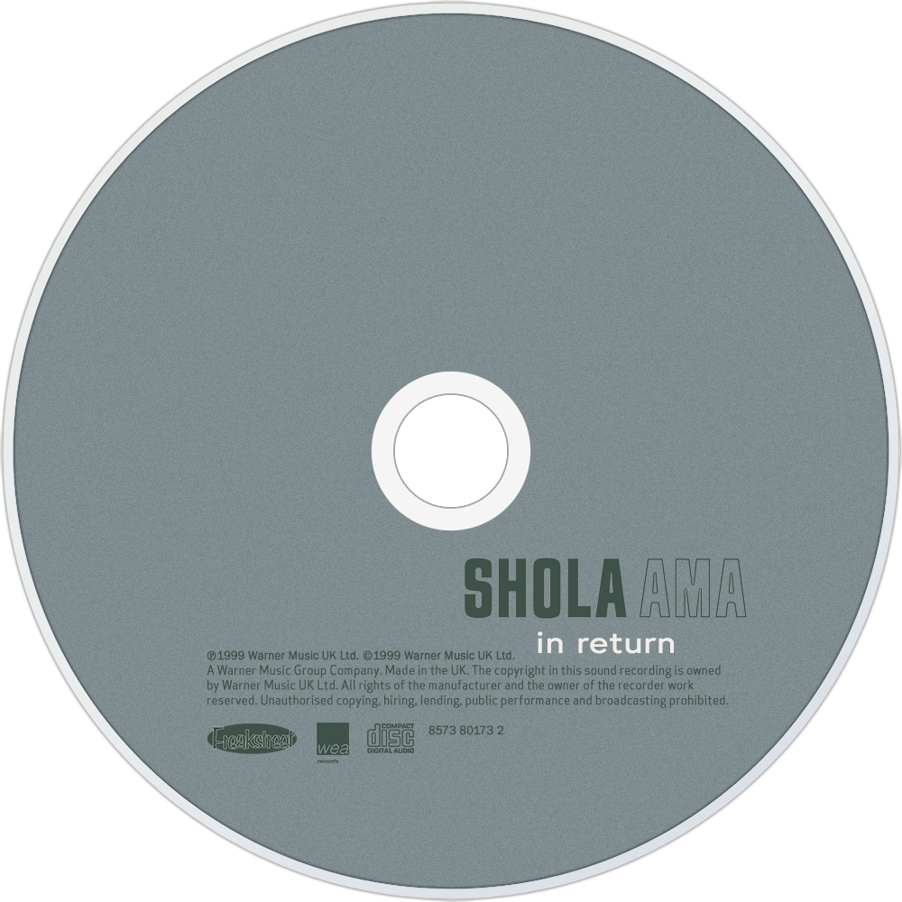 Shola Ama In Return Cd Disc Image (1000x1000), Png Download