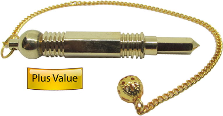 Pencil Brass Brass Pendulum With Free Dowsing Charts (800x800), Png Download