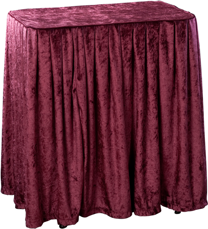 Portable Folding Display Table With Burgundy Drape (800x800), Png Download