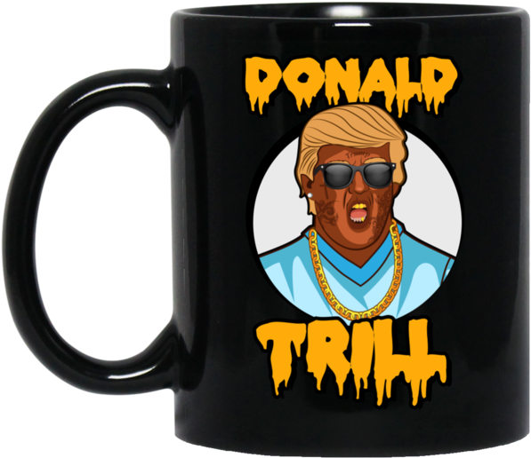 Donald Trill Andimoto Black Mug (600x600), Png Download