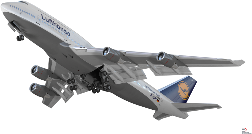 1 Boeing 747 400er Lufthansa Rigged Royalty Free 3d (920x517), Png Download