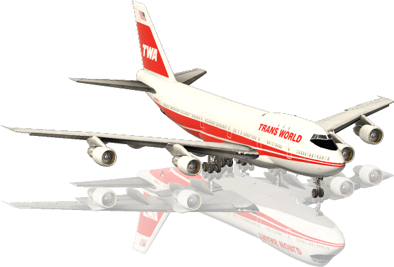Trans World Airlines Livery For Turboblazer's 747 (800x450), Png Download