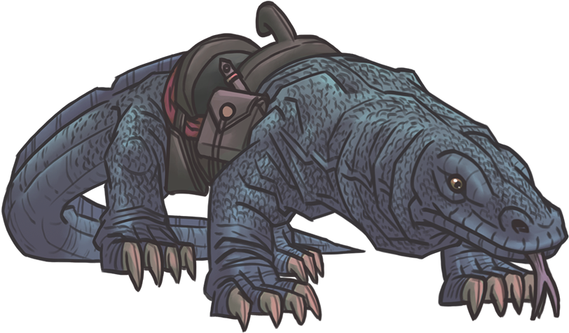 242946-crosshead Ridinglizardkomododragon (840x840), Png Download