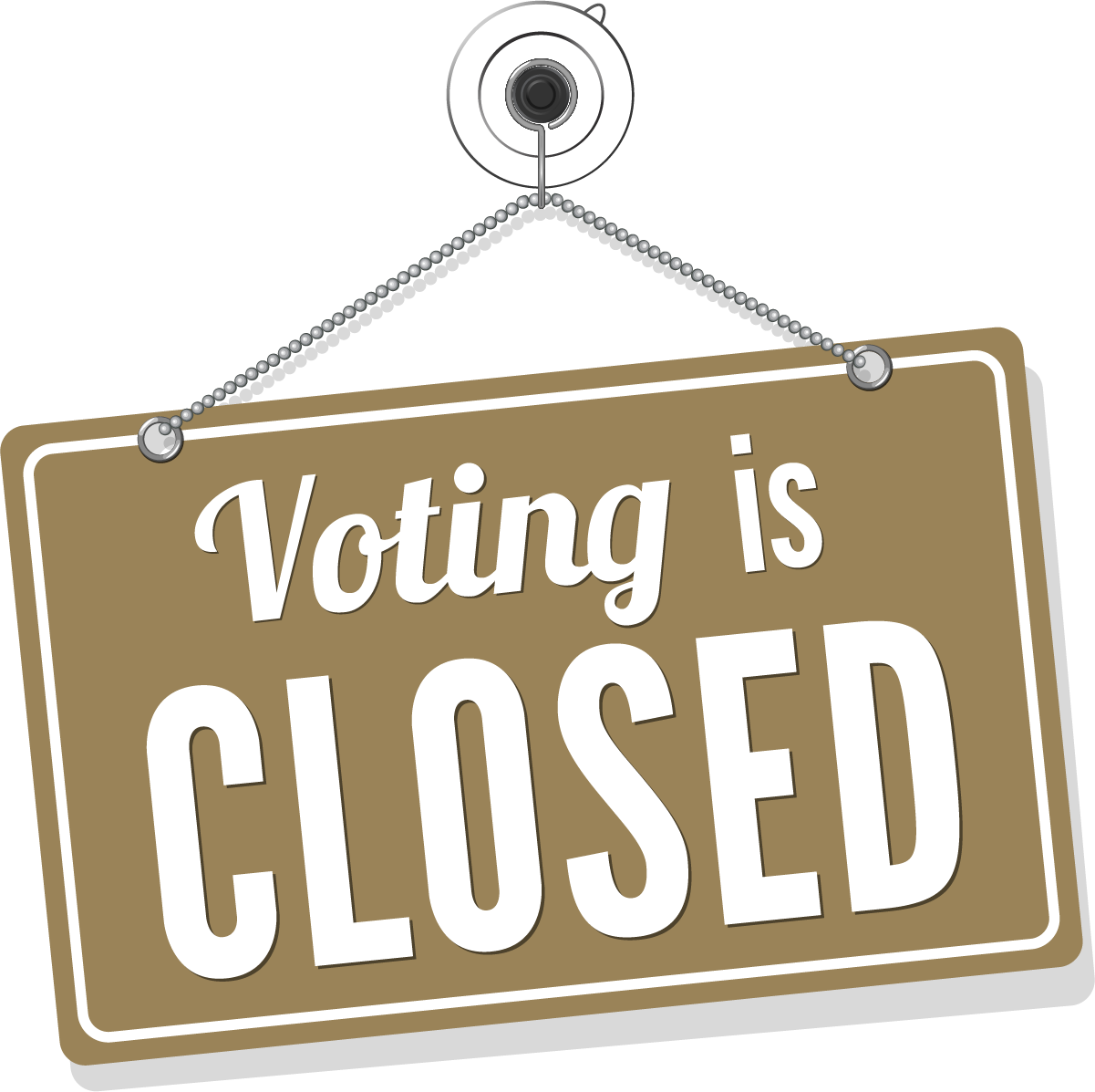 Voting Is Closed (1201x1197), Png Download