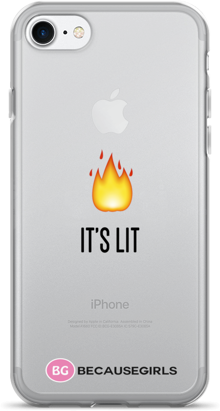 It's Lit Clear Iphone Case (1000x1000), Png Download