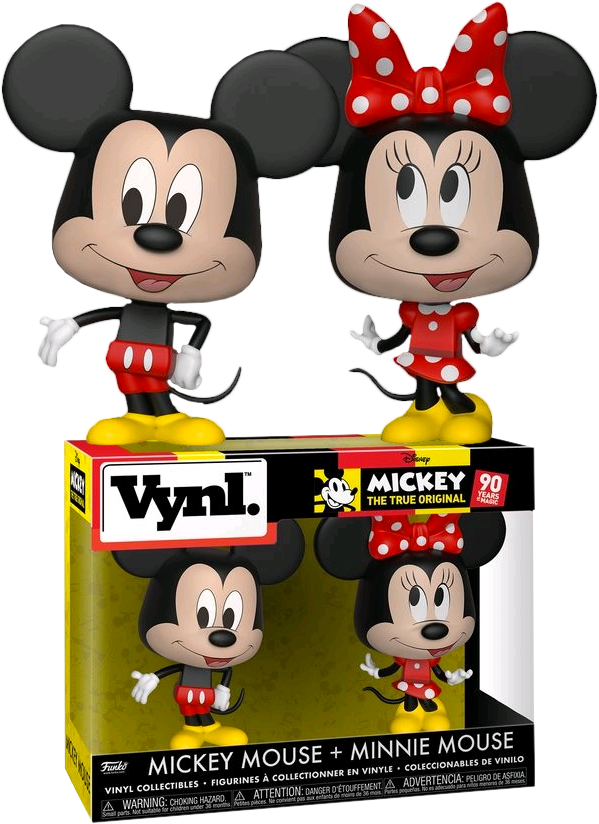 Disney Mickey Mouse & Minnie Mouse Vynl Figure 2-pack (599x824), Png Download