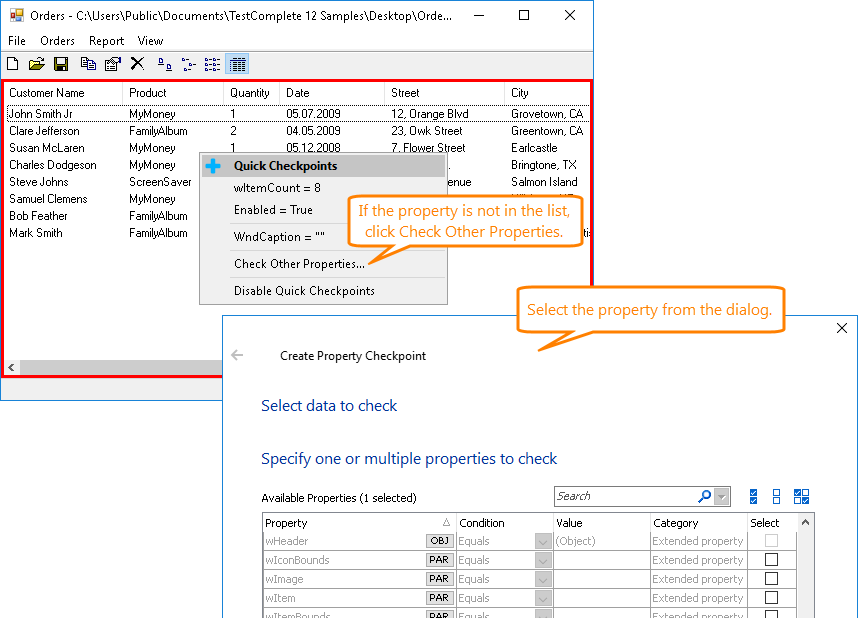 Selecting Other Properties To Check (858x618), Png Download