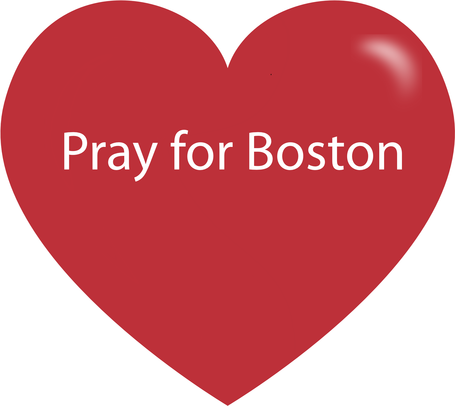 Pray For Boston Heart 14 1969px 292 (1969x1843), Png Download