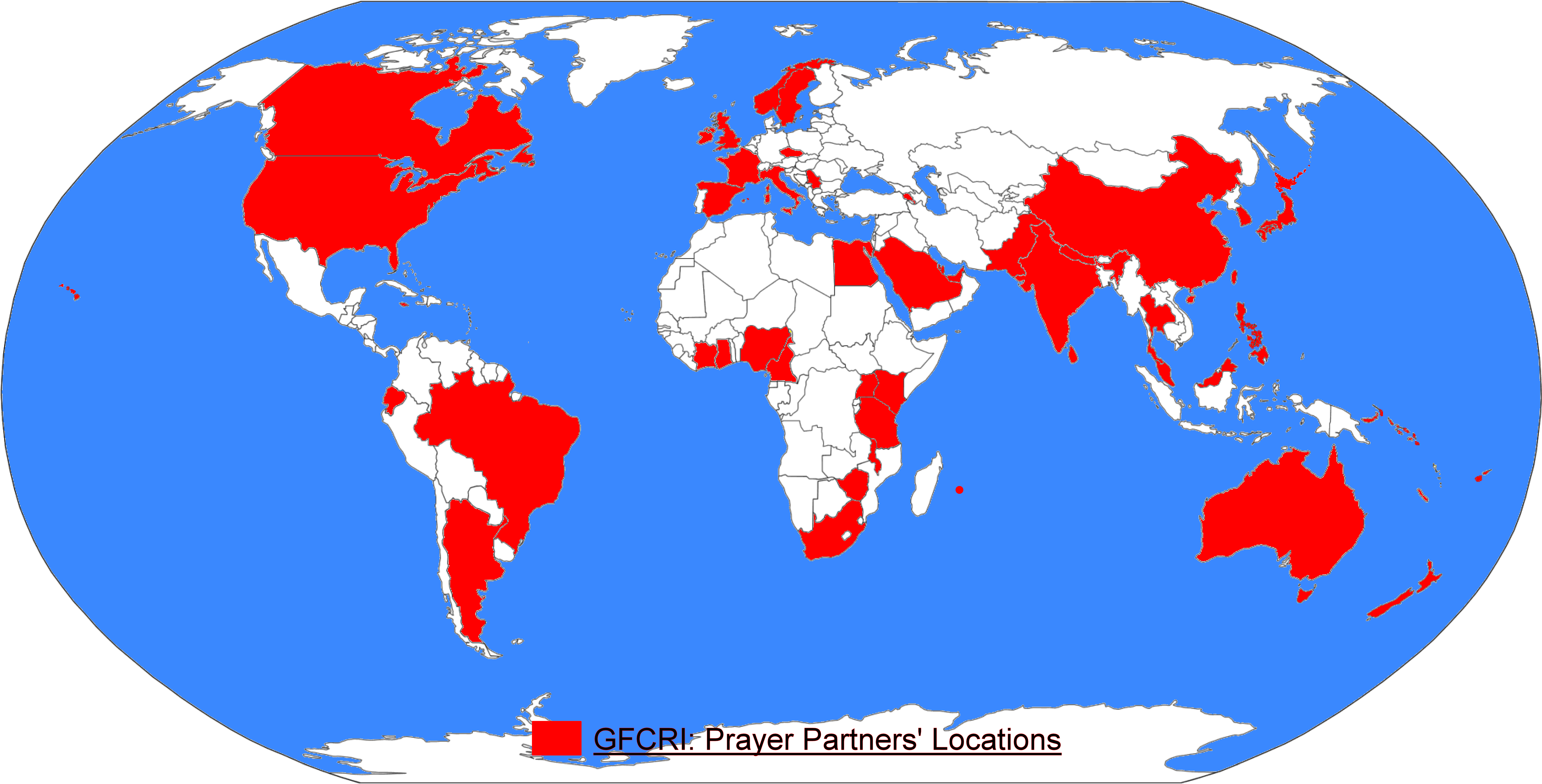 Prayer Partners Locations (6075x3192), Png Download