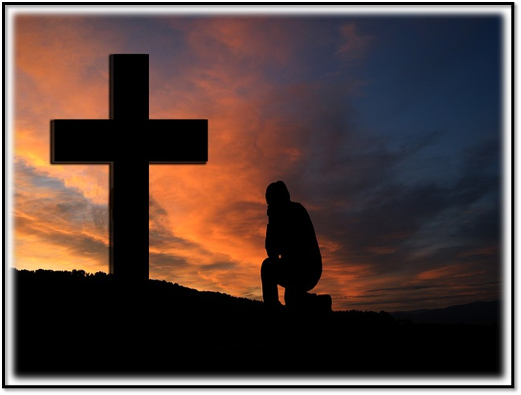 Cross Praying (1029x779), Png Download