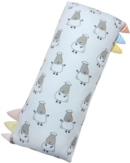 Bed-time Buddy Big Sheepz Blue With Color & Stripe (580x580), Png Download