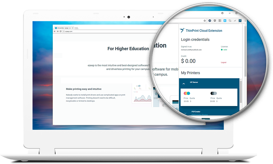 Printing Securely Integrated Into Any Environment Ezeep (1024x643), Png Download