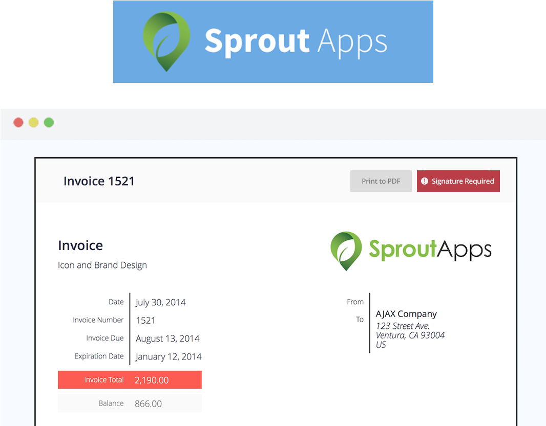 Sprout Invoices Add-on For Wp E Signature (1570x882), Png Download