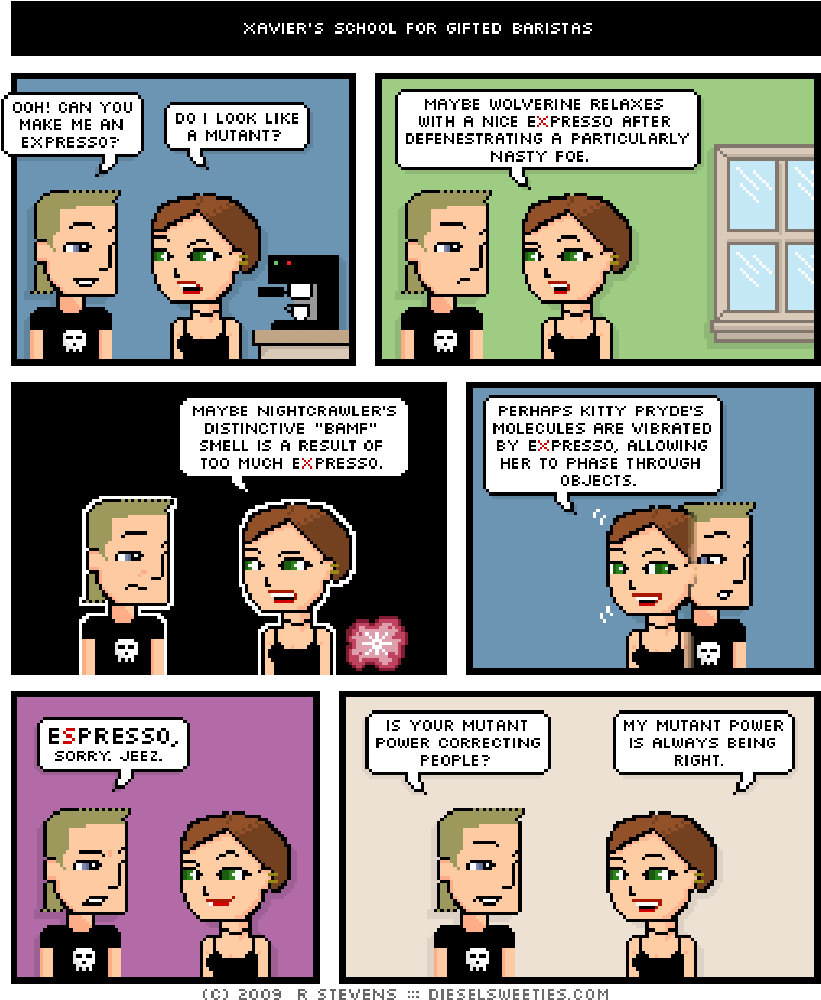 Xavier's School For Gifted Baristas (777x933), Png Download