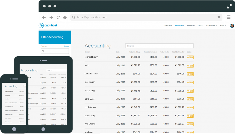 Invoices Homepage Capthost Short Term Rental Agency (981x696), Png Download