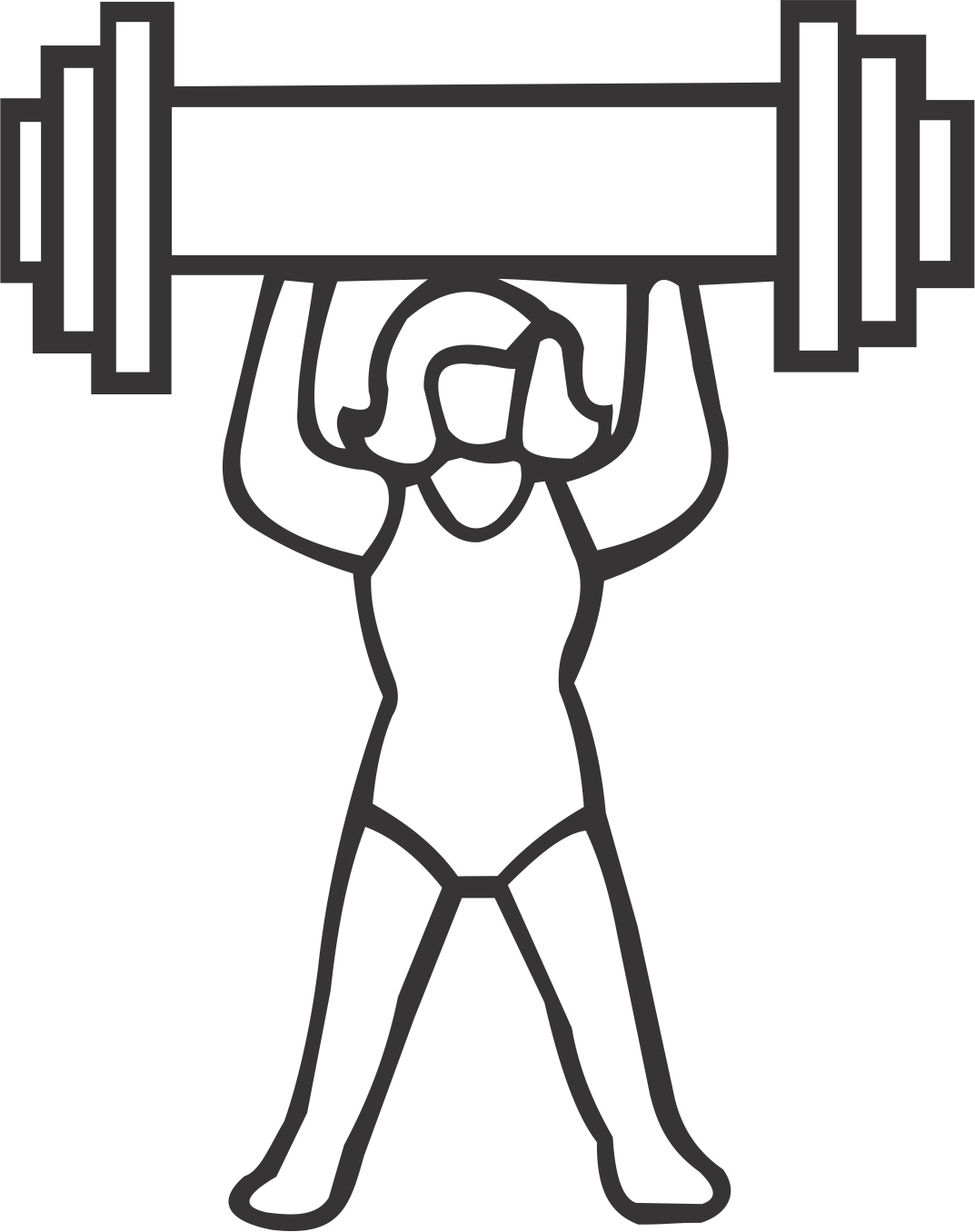 Female Weightlifter (1073x1356), Png Download