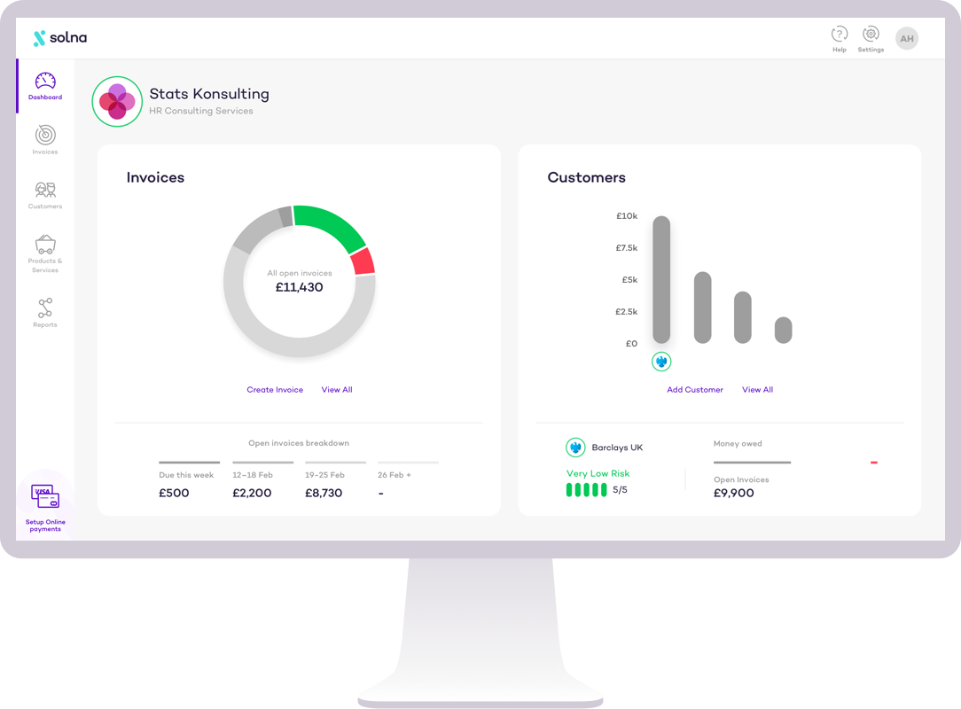 Smart Invoicing For Smart Companies (1084x800), Png Download