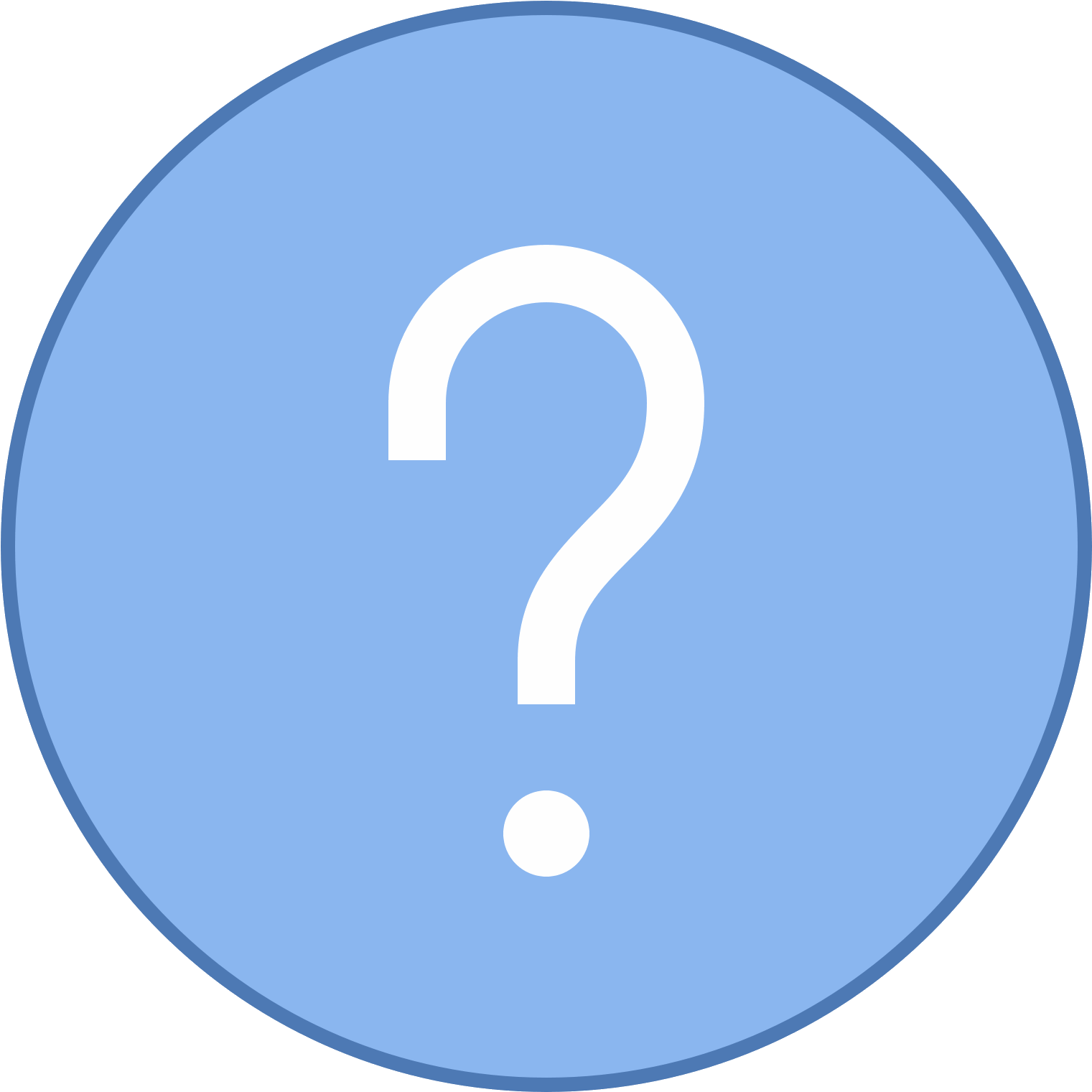 It Is Circle With A Question Mark In The Middle (1600x1600), Png Download