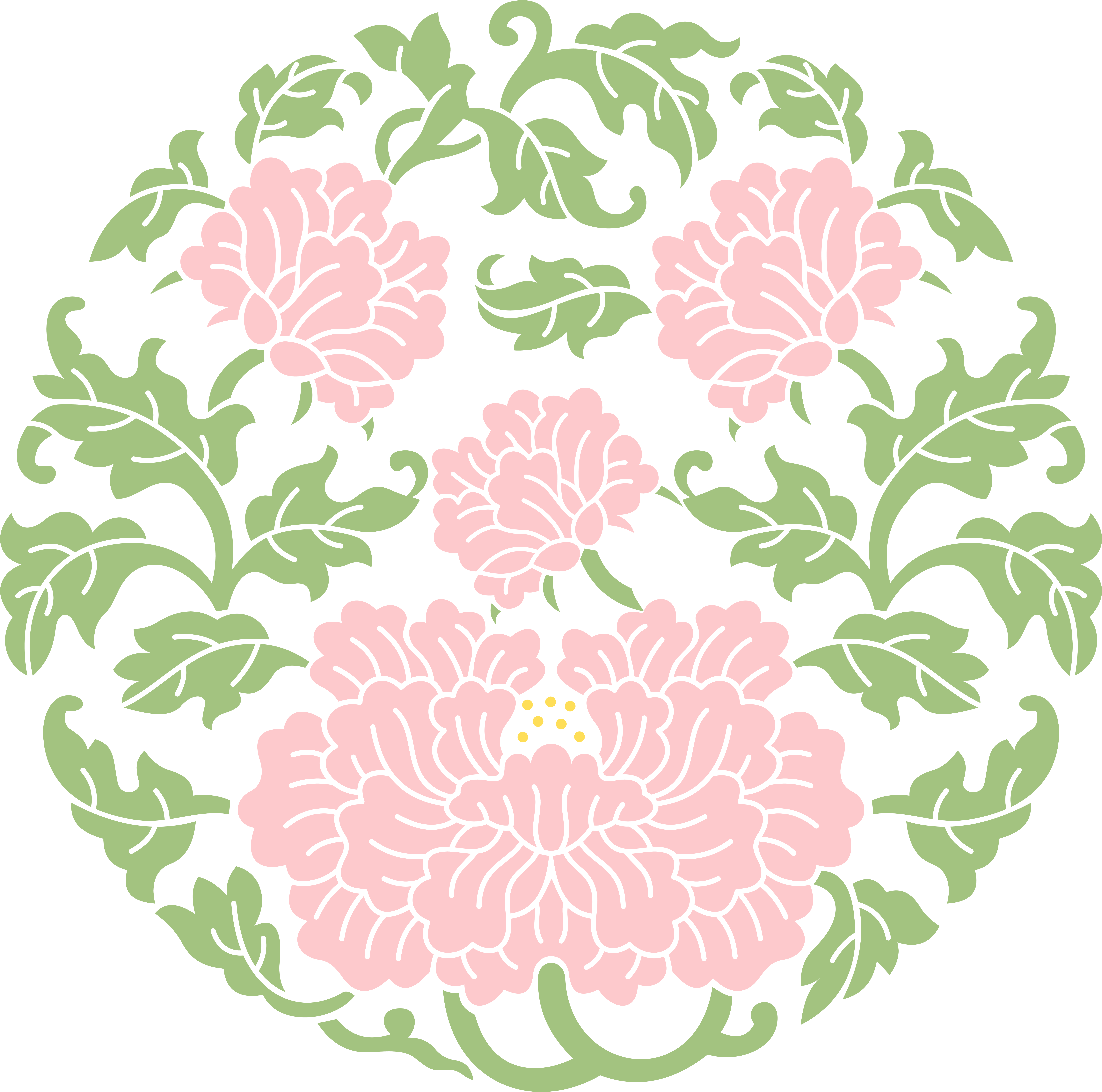 Floral Ornament Png (8000x7927), Png Download