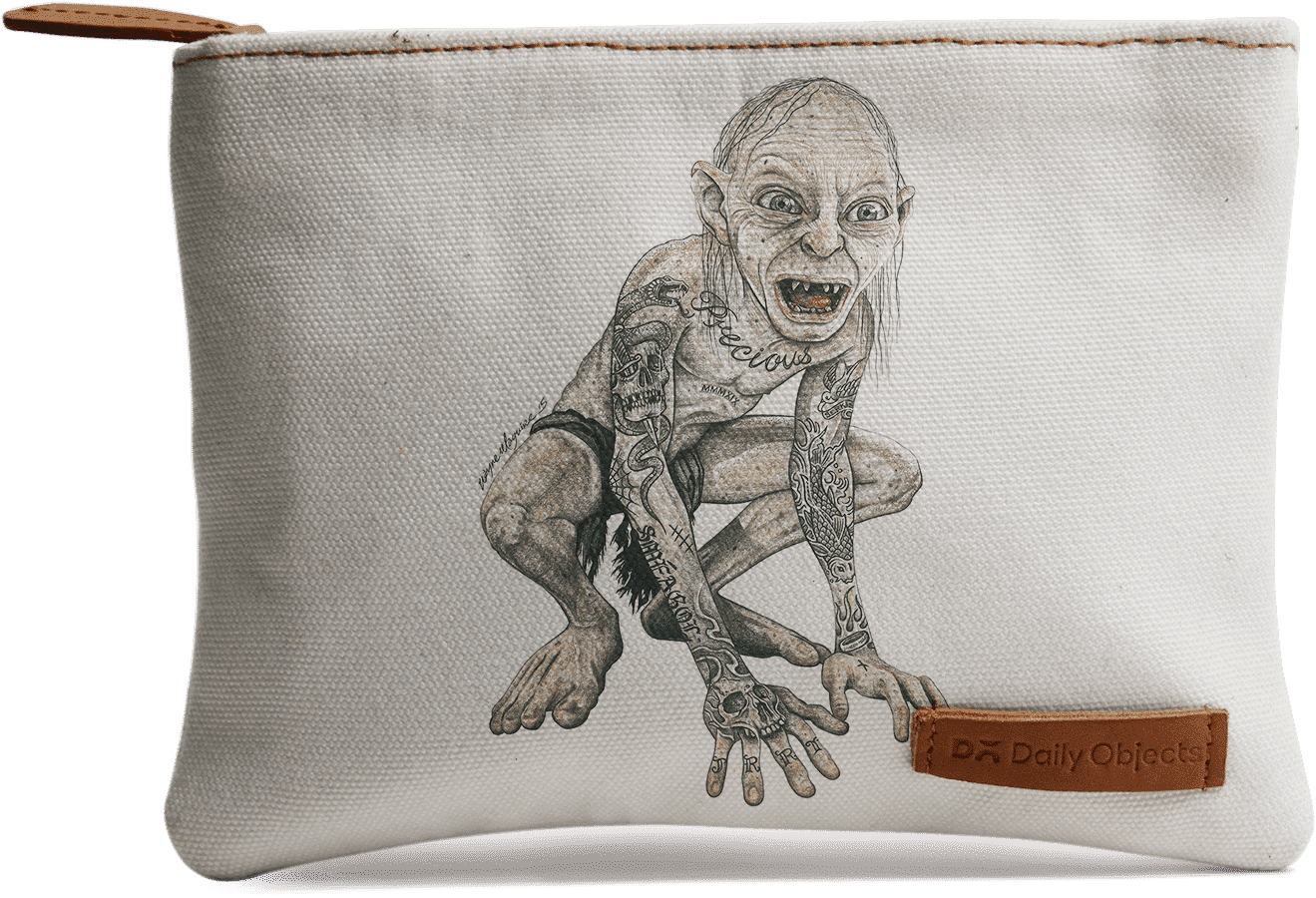 Dailyobjects Gollum Inked Jumbo Stash Pouch Buy Online (1319x900), Png Download