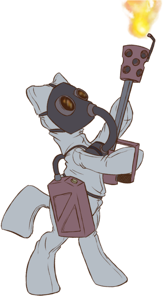 Floots, Earth Pony, Fallout Equestria, Fire, Flamethrower, (1024x1024), Png Download