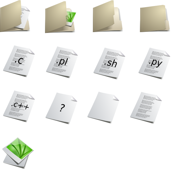 Recortes De Los Iconos De La Carpeta (600x590), Png Download