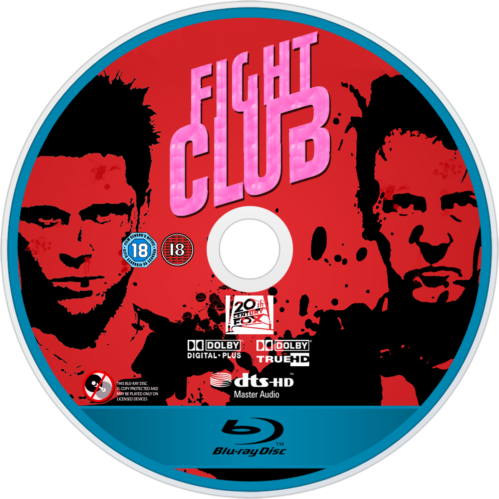 Fight Club Bluray Disc Image (1000x1000), Png Download