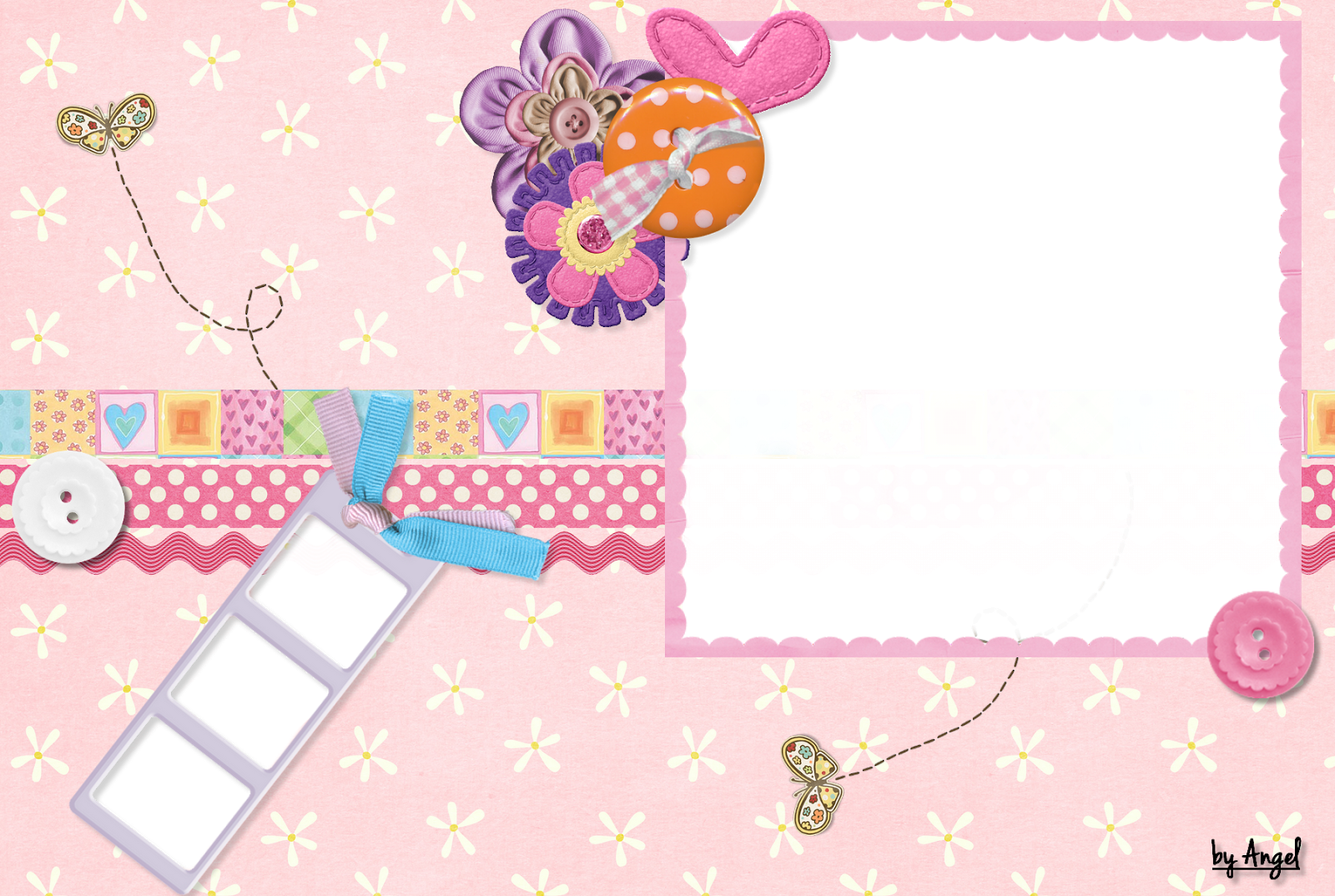 Moldura Para Menina *2 (1600x1074), Png Download