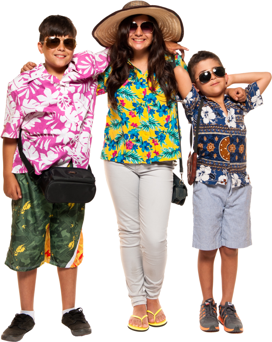 Tourist Family Costume Idea (1160x1200), Png Download