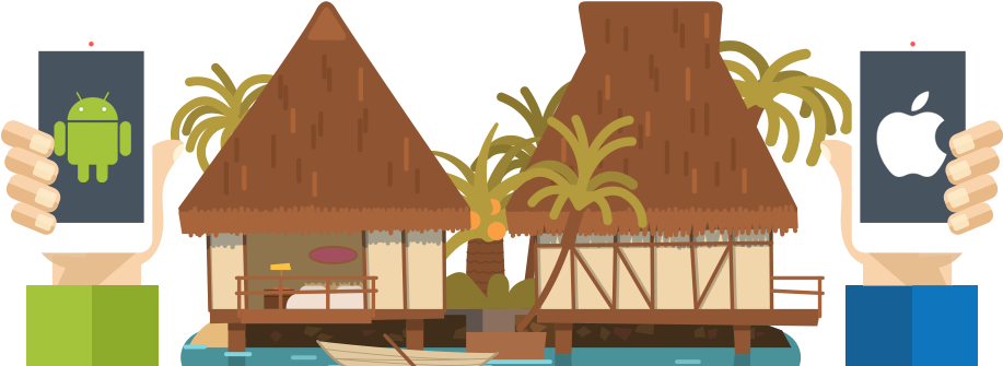 Tourists Aren't Ready To Unplug Their Android And Ios (919x369), Png Download