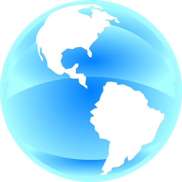 Blue World Svg Clip Arts 600 X 600 Px (600x600), Png Download