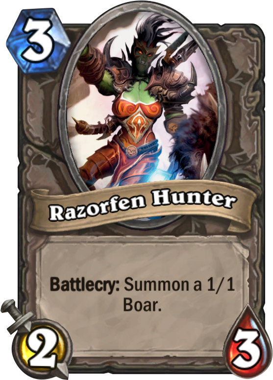 Razorfen Hunter Card (567x811), Png Download
