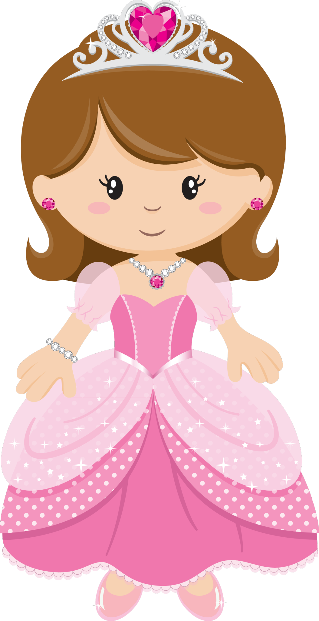 Free Pretty Princess Clip Art Princesses Amp Tiaras (1054x2048), Png Download