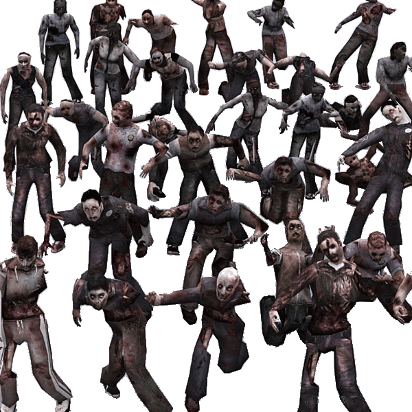 Zombie Horde Png (600x600), Png Download