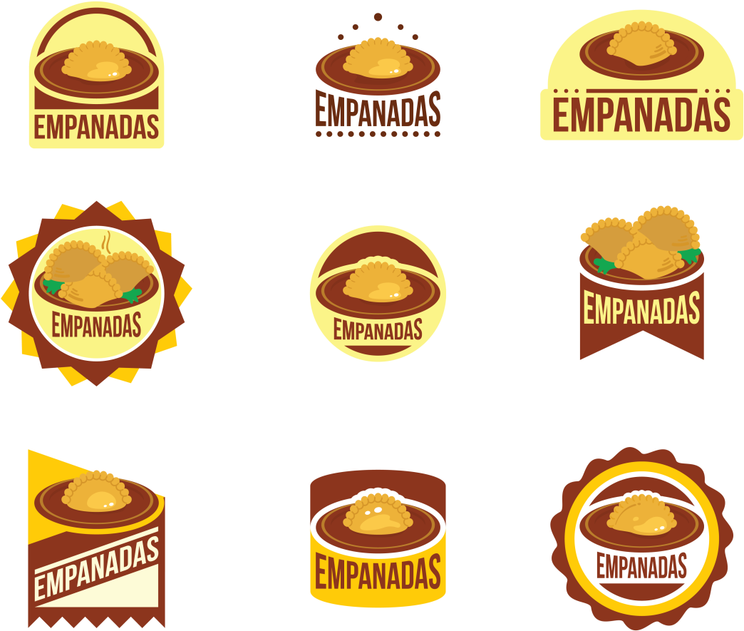 Empanadas Vector Emblem (1400x980), Png Download