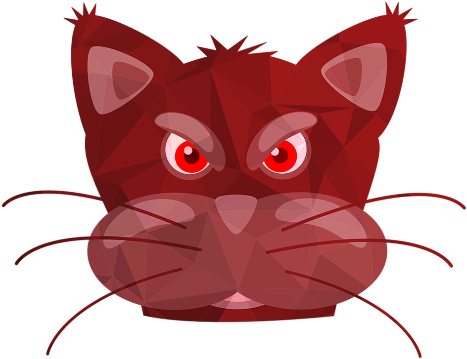 Cats,red Cat,pink Cat,cat Miror Poly,poly,triangle (1066x1280), Png Download