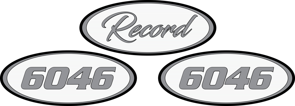3-pack Medium Grey/white Record Peterbilt Emblem Skins (1200x432), Png Download
