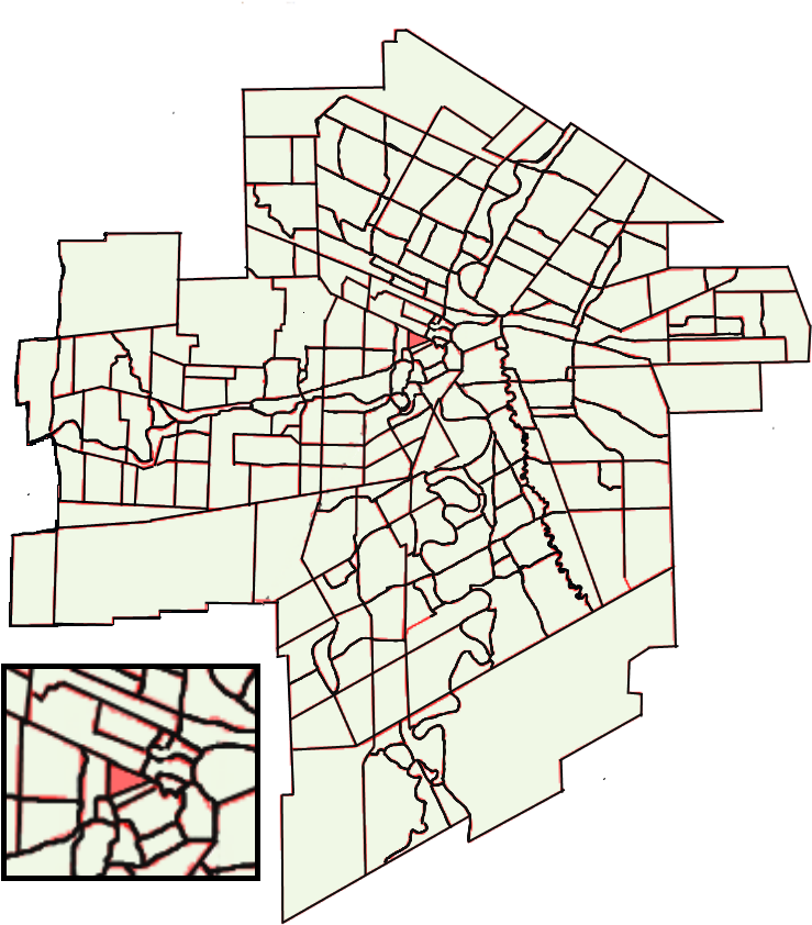 Central Park, Winnipeg Location On A Map (800x864), Png Download