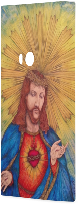 Sacred Heart Of Jesus Christ Drawing Hard Case For - Modern Art (500x500), Png Download