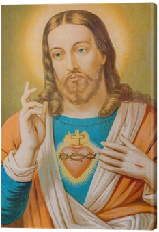 Typical Catholic Image Of Heart Of Jesus Christ From - Uvwijj Jesus Crystal Diamond Painting Diy Diamond Kits (400x400), Png Download
