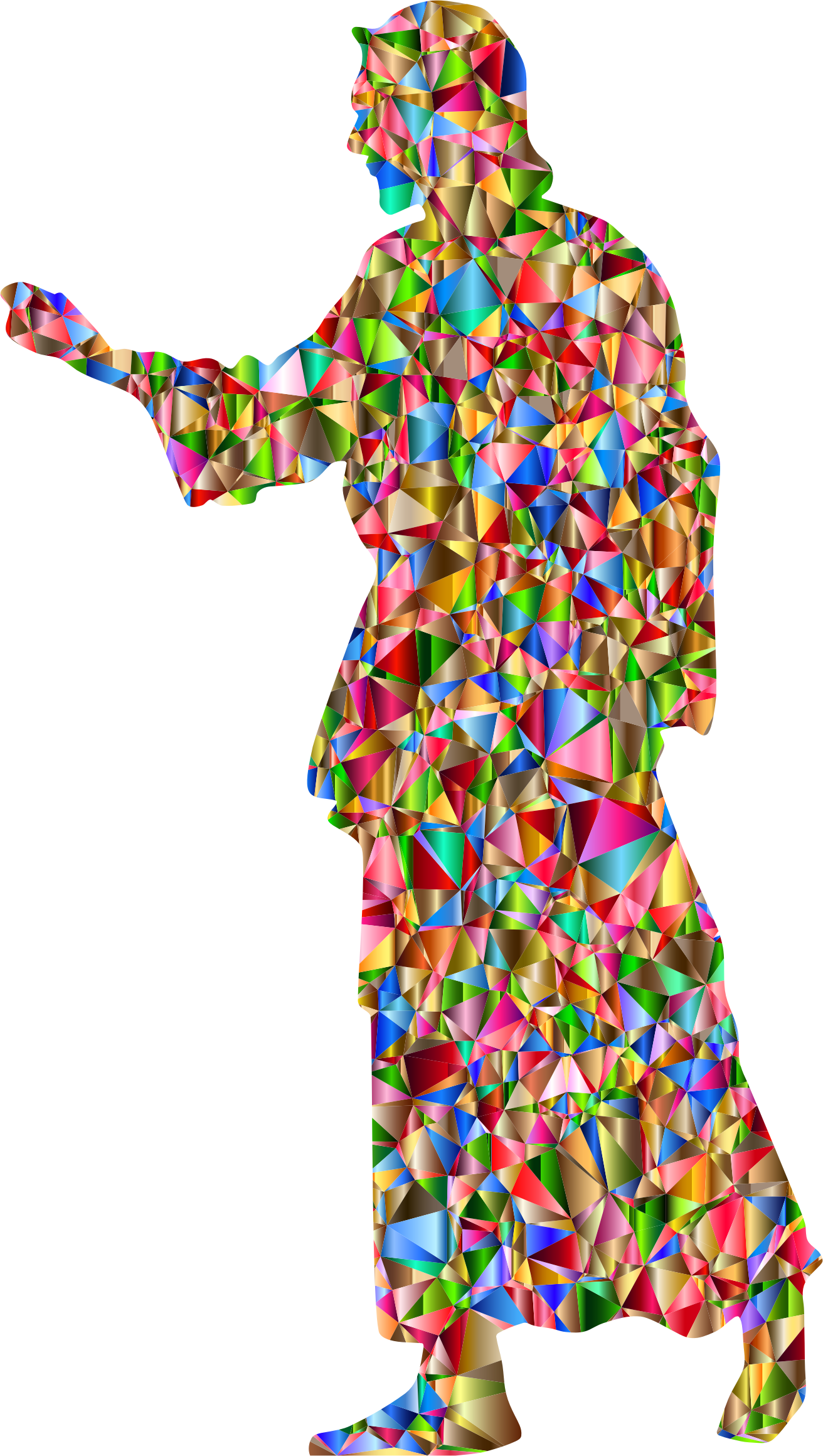 This Free Icons Png Design Of Luminous Chromatic Jesus (1312x2320), Png Download