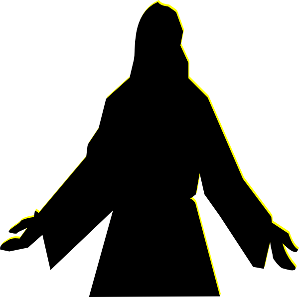 Jesus Christ Clip Art At Clker - Jesus Christ Silhouette Png (600x596), Png Download