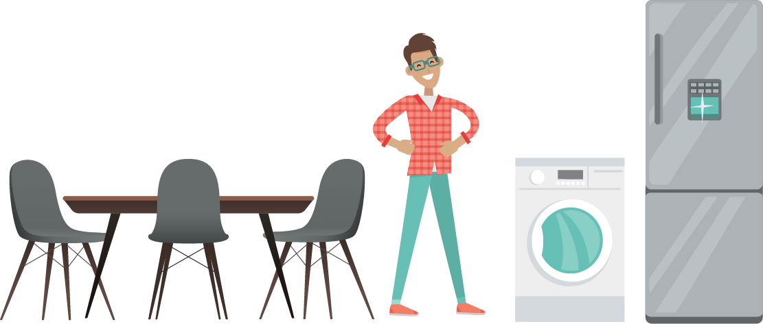 Rent Fridges, Washing Machines, Sofas, Beds & Furniture - Renting (1111x473), Png Download