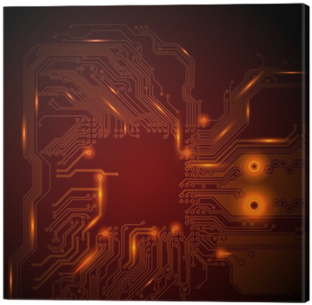 Red Technological Vector Background Canvas Print • - Number (400x400), Png Download